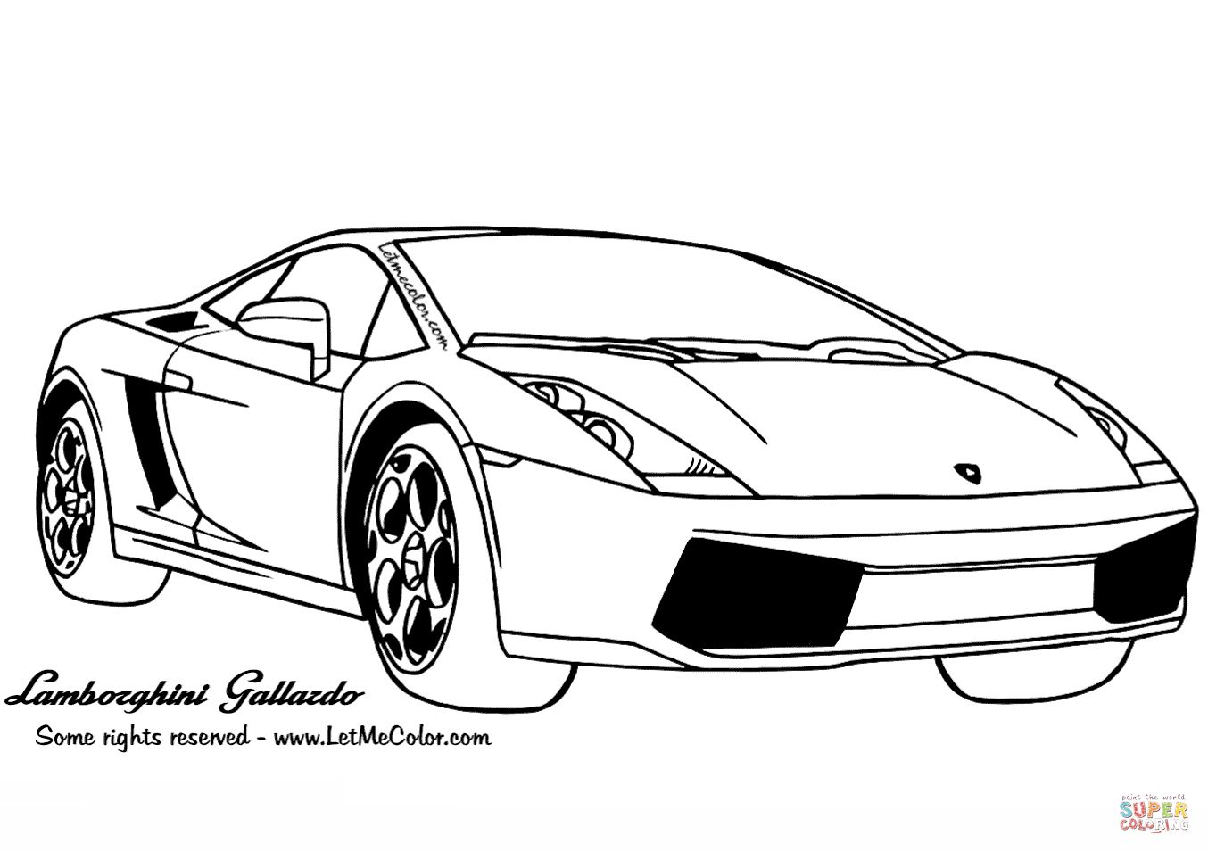 Çocuklar İçin Lamborghini Boyama Sayfaları 