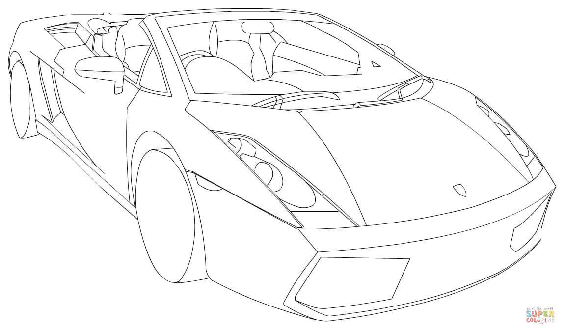Çocuklar İçin Lamborghini Boyama Sayfaları 
