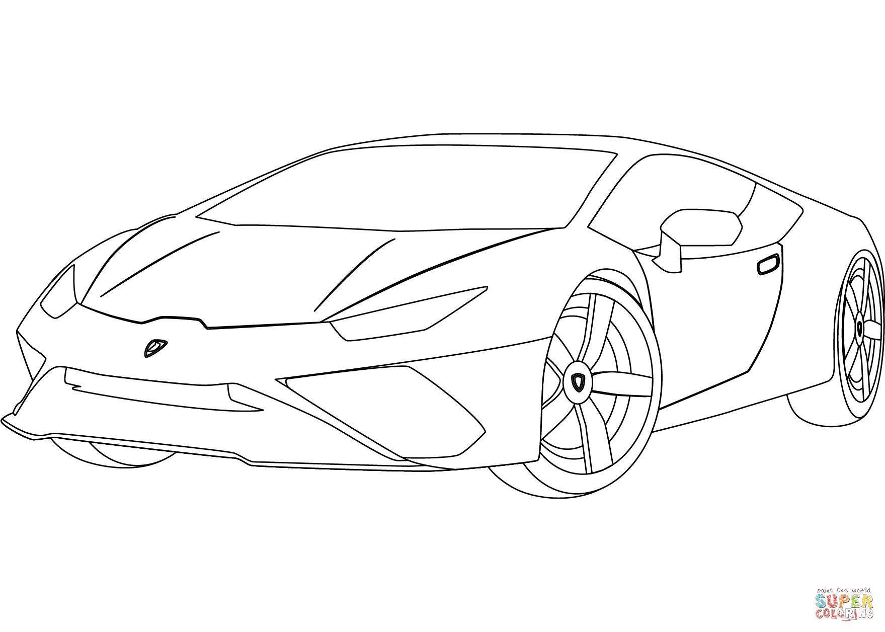 Çocuklar İçin Lamborghini Boyama Sayfaları 