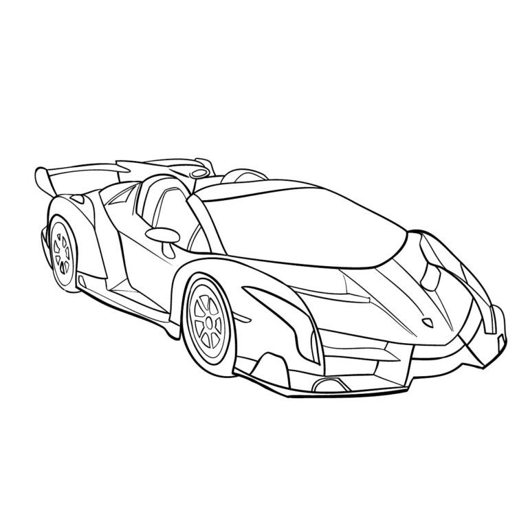 Çocuklar İçin Lamborghini Boyama Sayfaları 