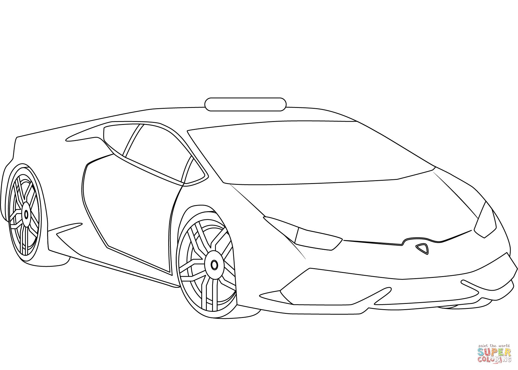 Çocuklar İçin Lamborghini Boyama Sayfaları 
