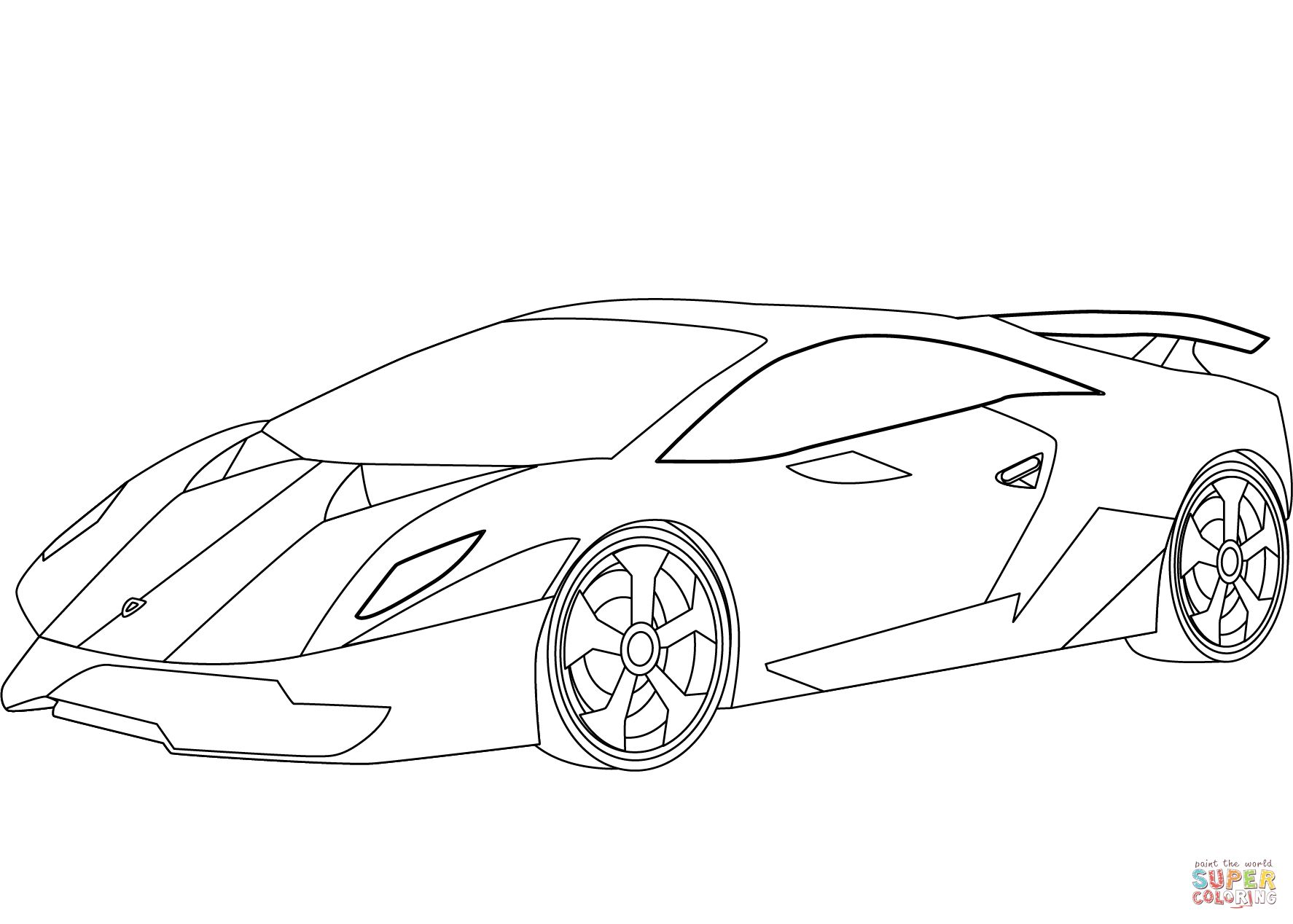Çocuklar İçin Lamborghini Boyama Sayfaları 