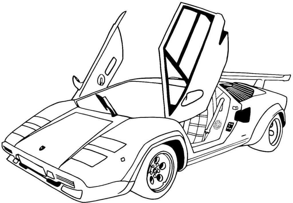 Çocuklar İçin Lamborghini Boyama Sayfaları 