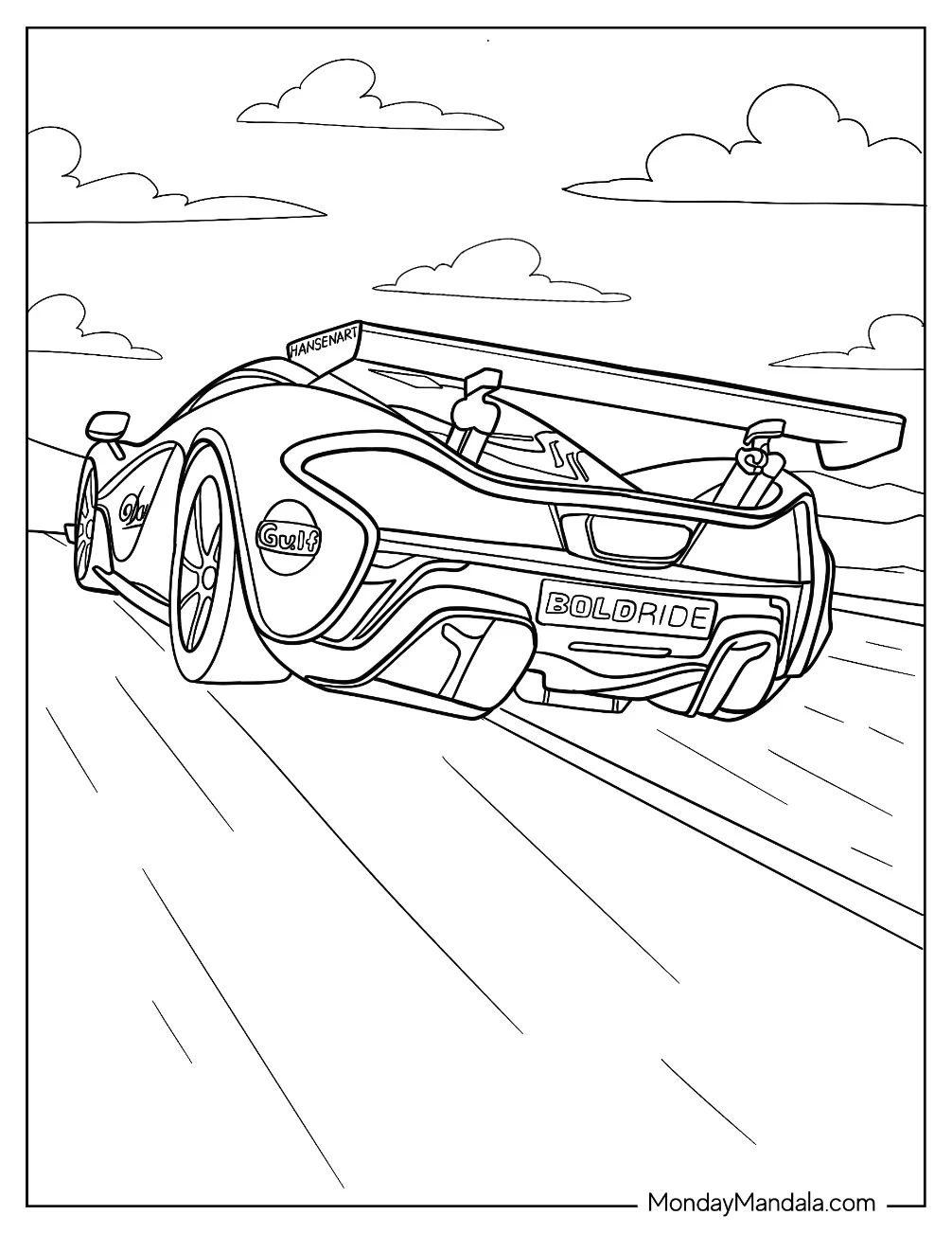 Çocuklar İçin McLaren Boyama Sayfaları 