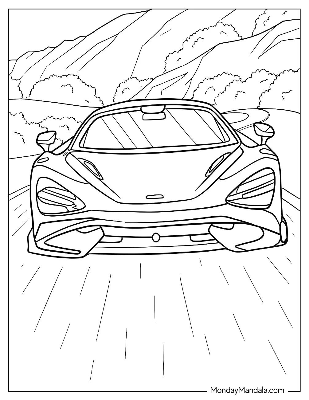 Çocuklar İçin McLaren Boyama Sayfaları 