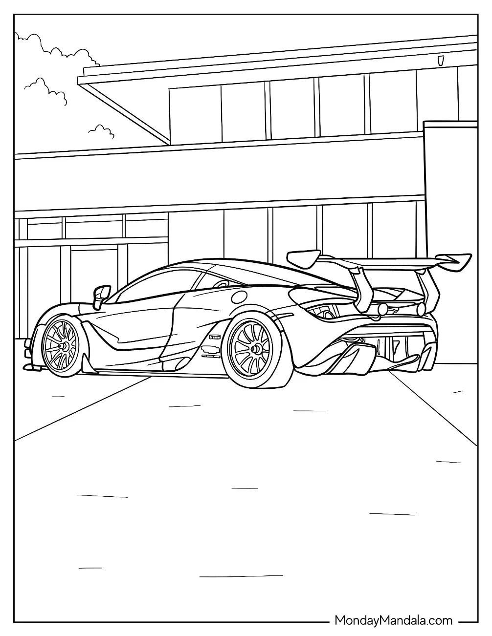 Çocuklar İçin McLaren Boyama Sayfaları 