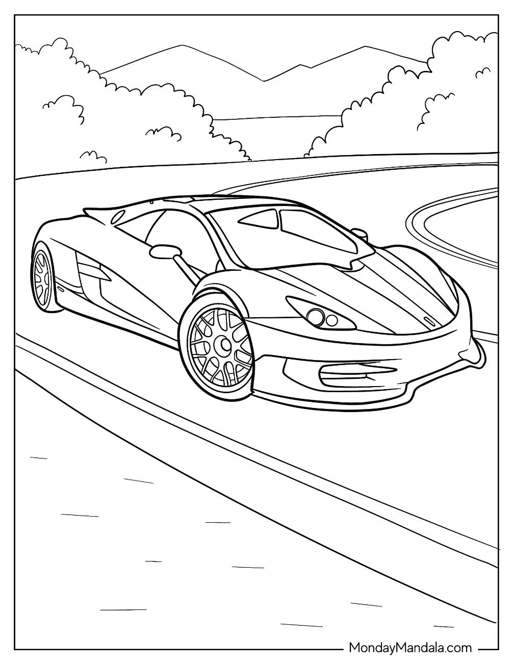 Çocuklar İçin McLaren Boyama Sayfaları 