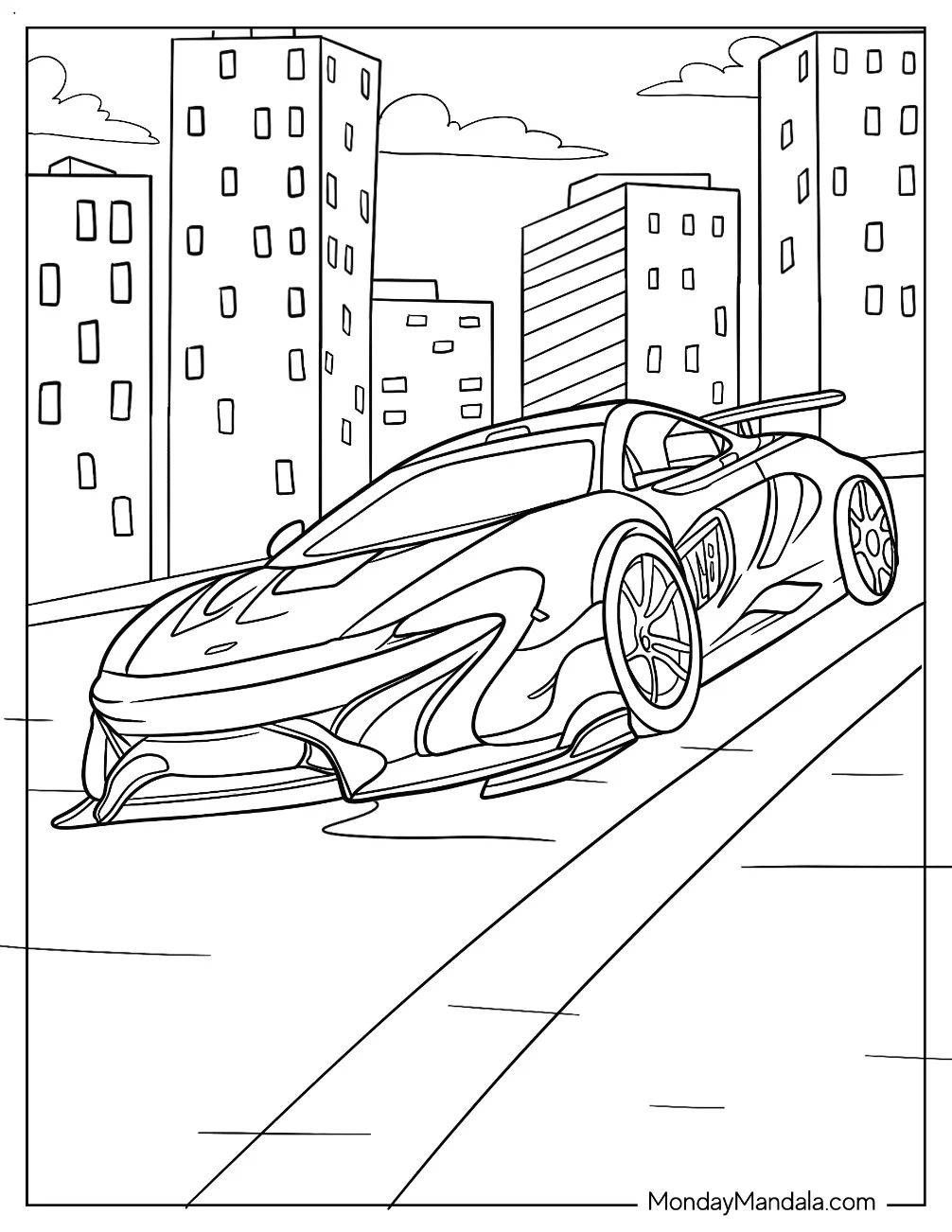 Çocuklar İçin McLaren Boyama Sayfaları 