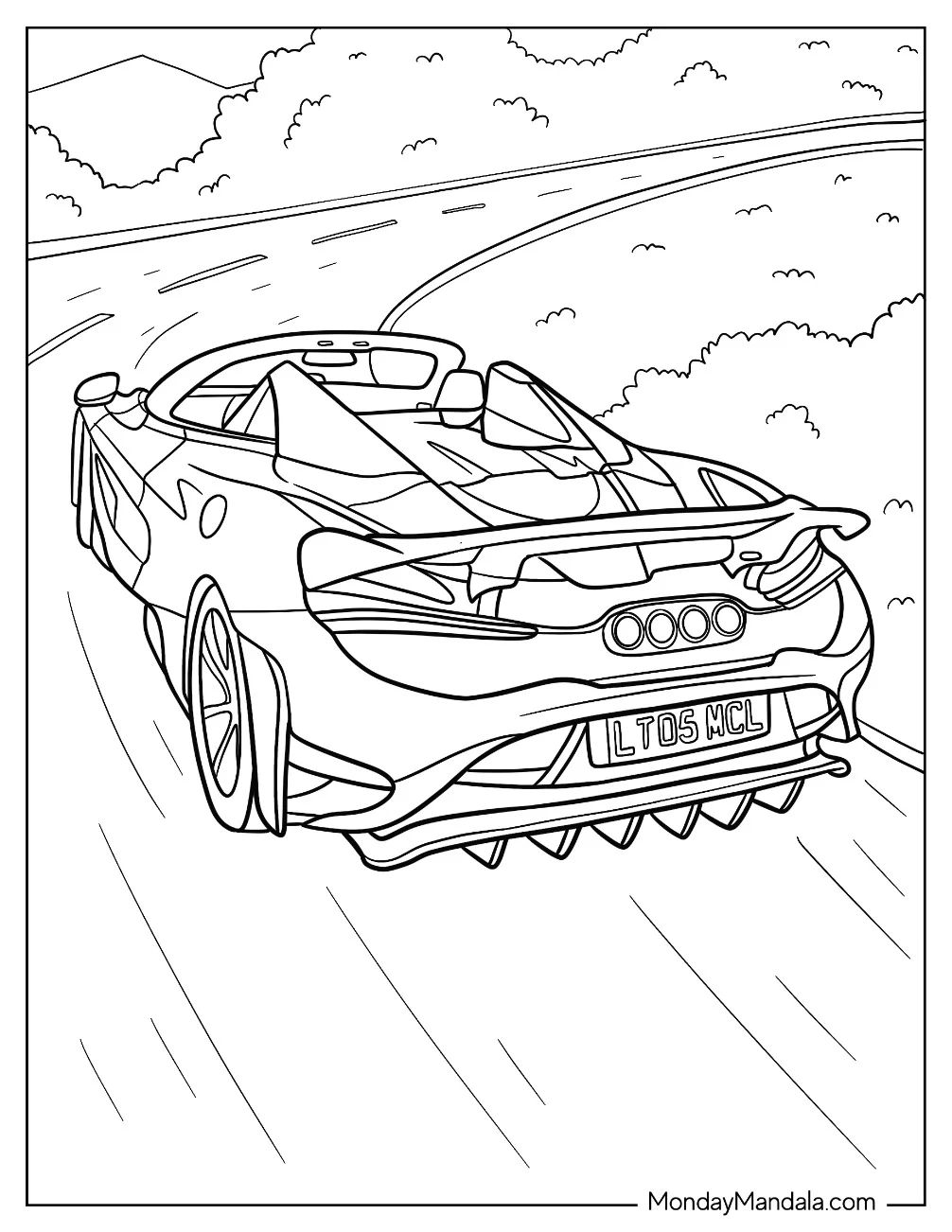 Çocuklar İçin McLaren Boyama Sayfaları 