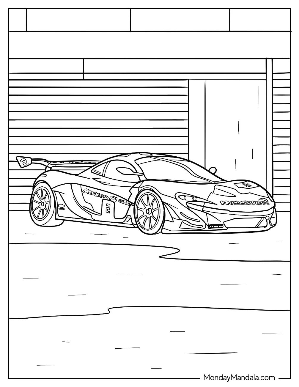 Çocuklar İçin McLaren Boyama Sayfaları 