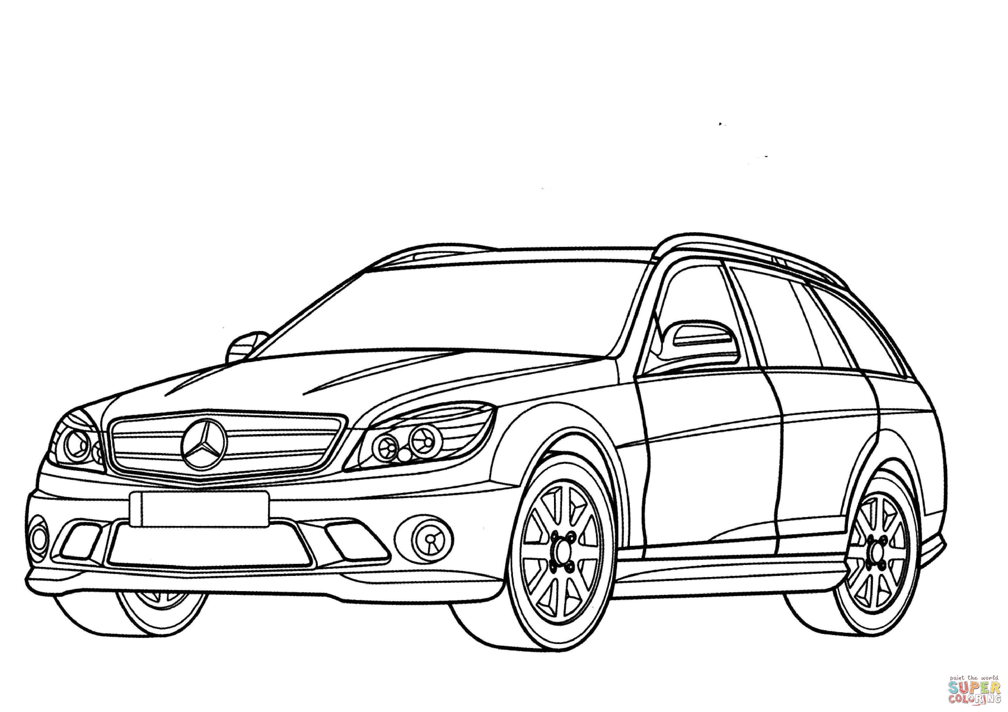 Çocuklar İçin Mercedes Boyama Sayfaları 