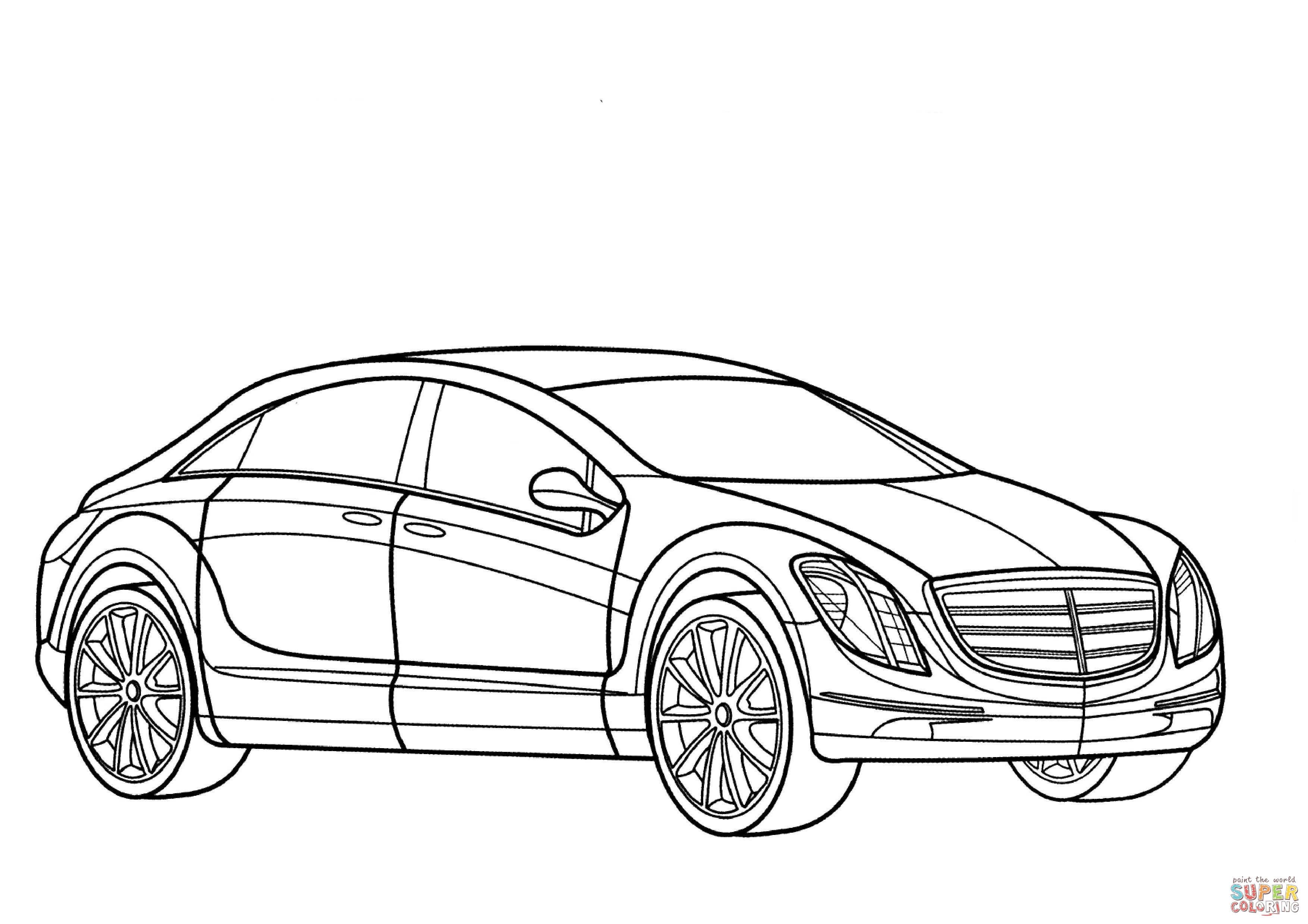 Çocuklar İçin Mercedes Boyama Sayfaları 