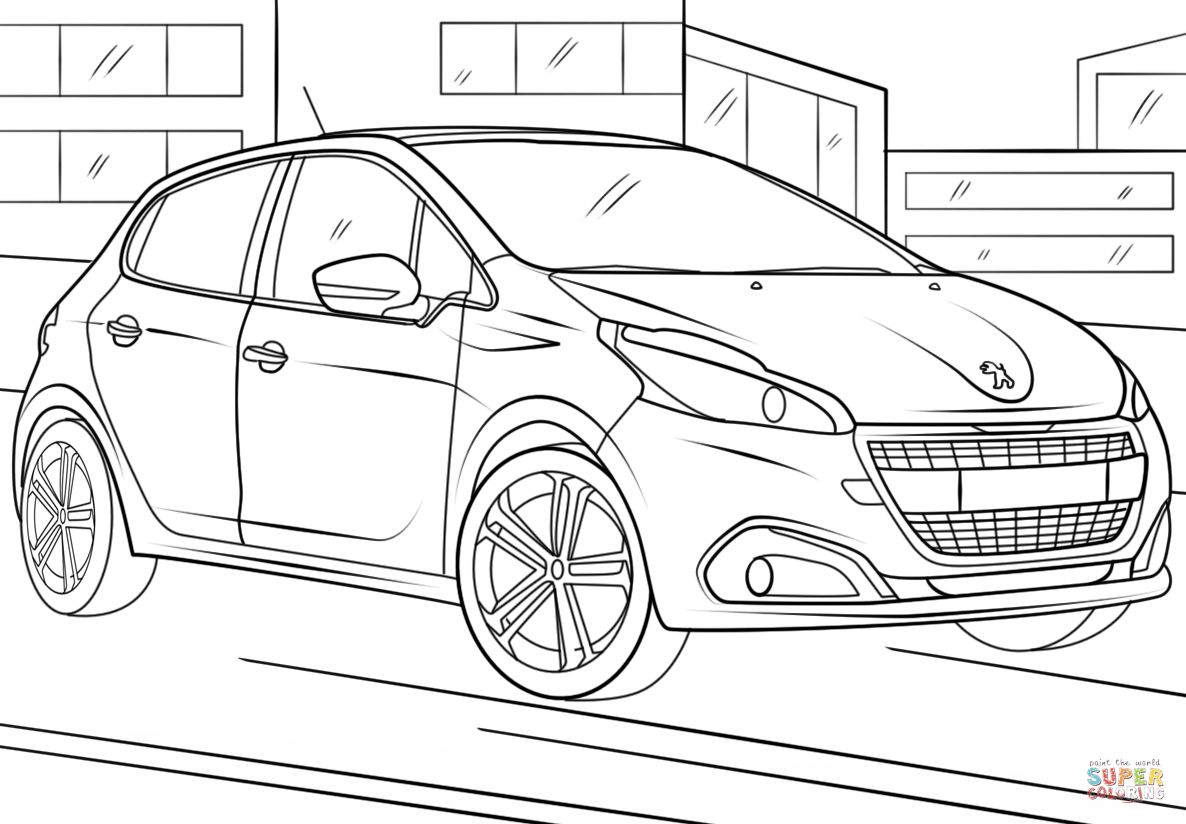 Çocuklar İçin Peugeot Boyama Sayfaları 