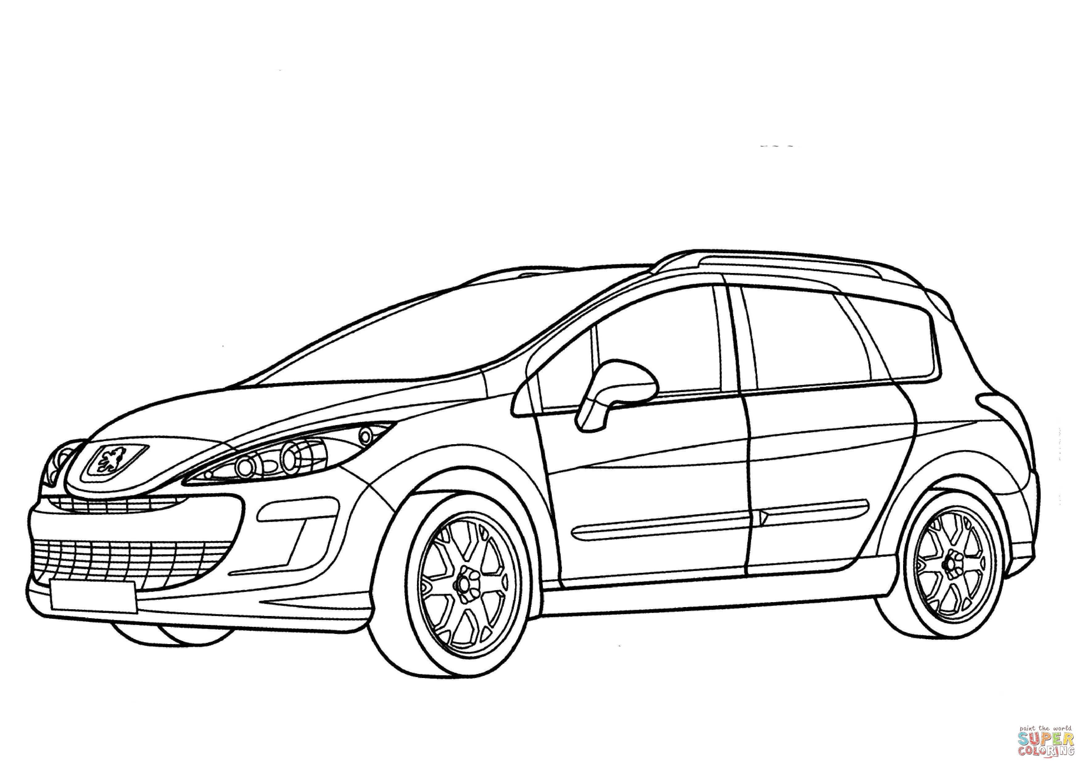 Çocuklar İçin Peugeot Boyama Sayfaları 