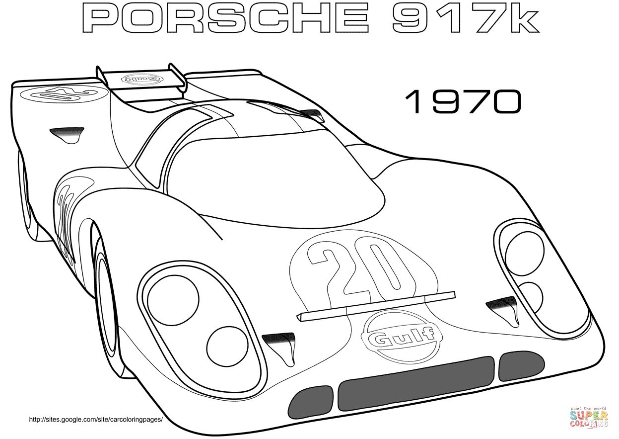 Çocuklar İçin Porsche Boyama Sayfaları 