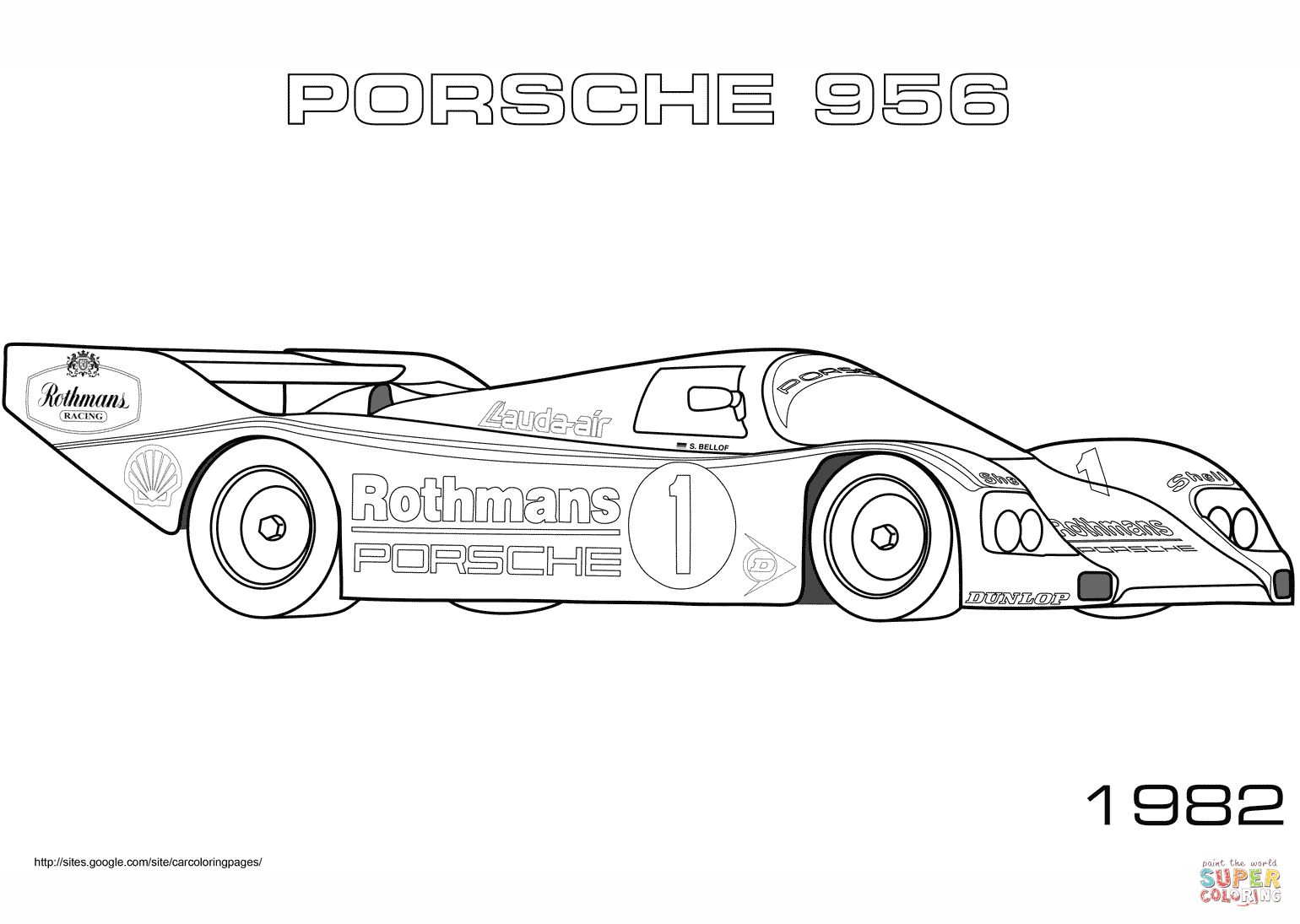 Çocuklar İçin Porsche Boyama Sayfaları 