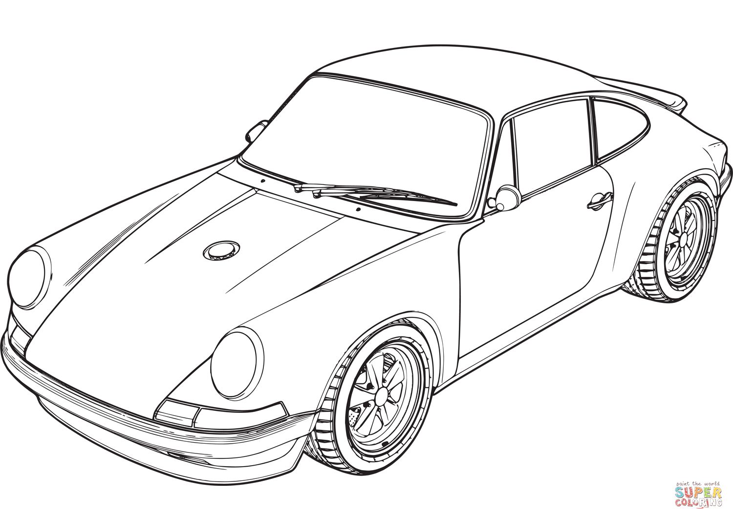 Çocuklar İçin Porsche Boyama Sayfaları 