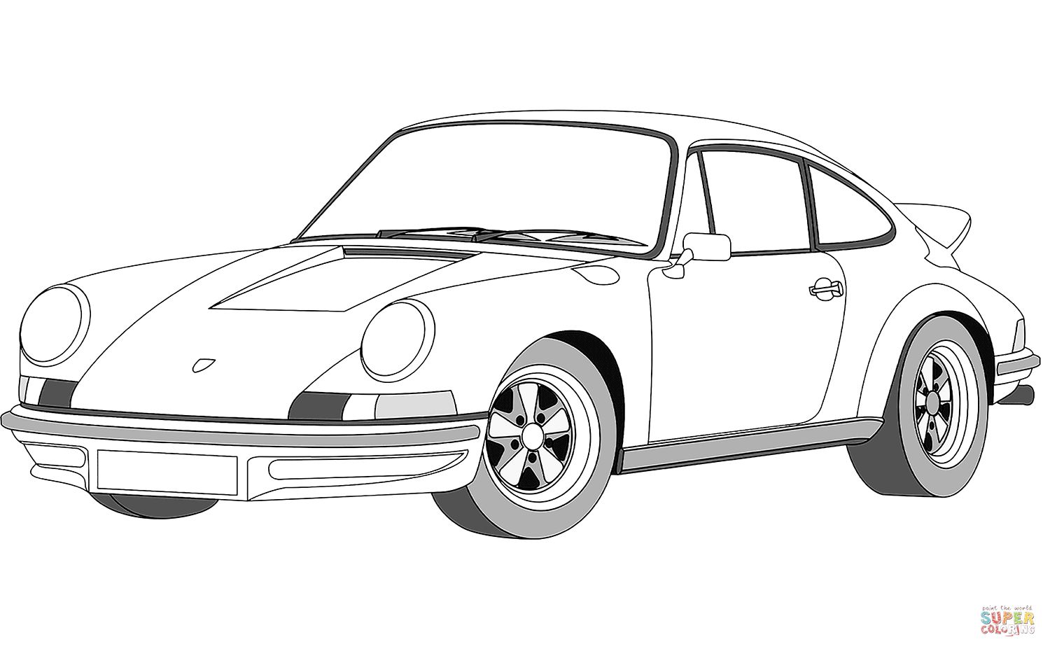 Çocuklar İçin Porsche Boyama Sayfaları 