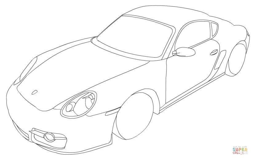 Çocuklar İçin Porsche Boyama Sayfaları 