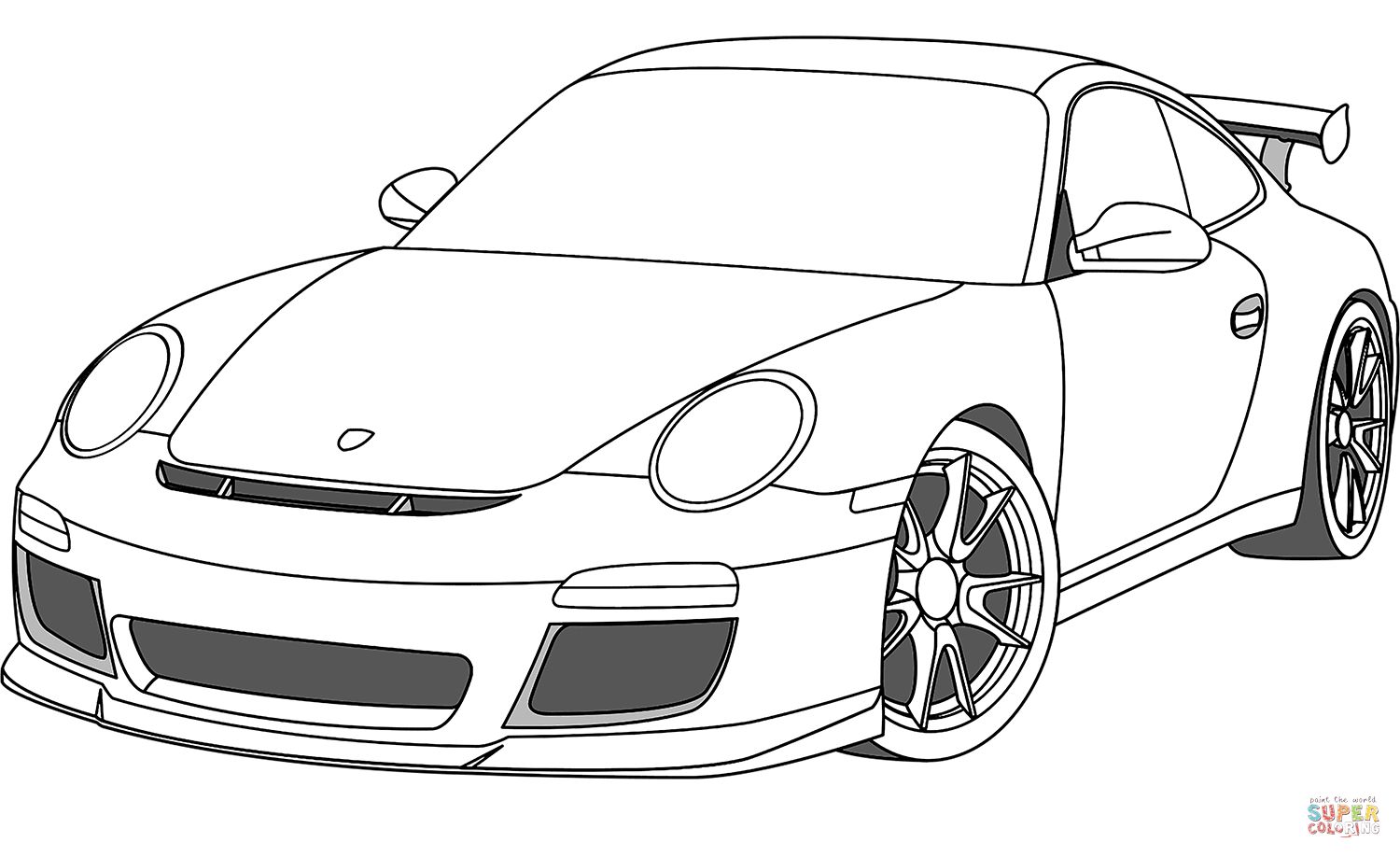 Çocuklar İçin Porsche Boyama Sayfaları 