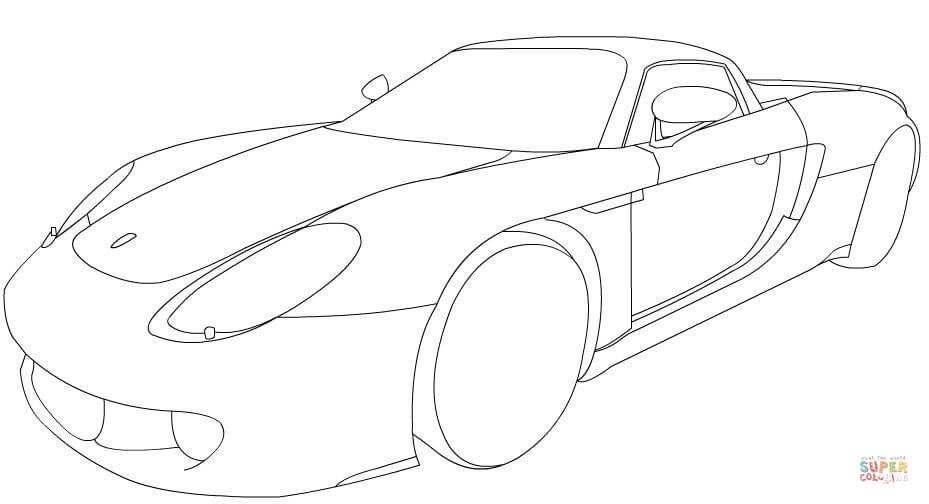 Çocuklar İçin Porsche Boyama Sayfaları 