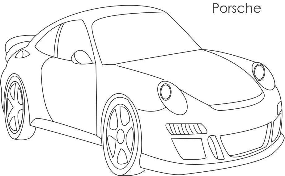 Çocuklar İçin Porsche Boyama Sayfaları 