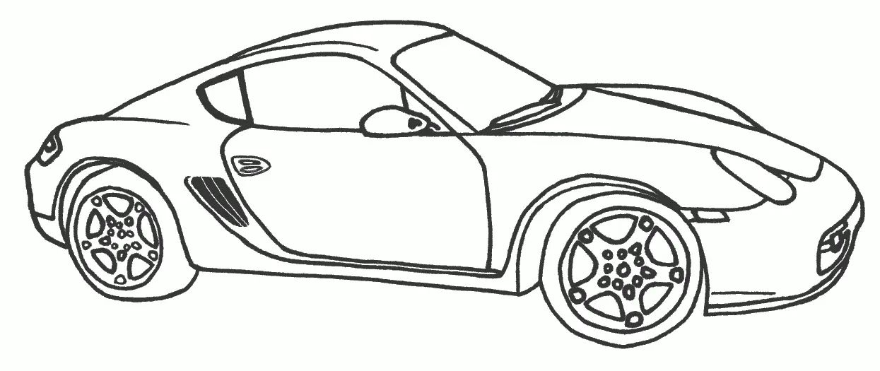 Çocuklar İçin Porsche Boyama Sayfaları 
