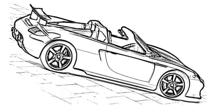 Çocuklar İçin Porsche Boyama Sayfaları 