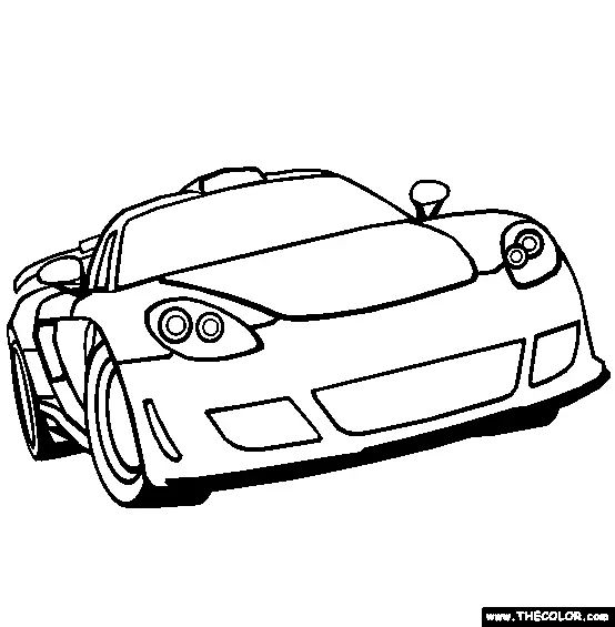 Çocuklar İçin Porsche Boyama Sayfaları 