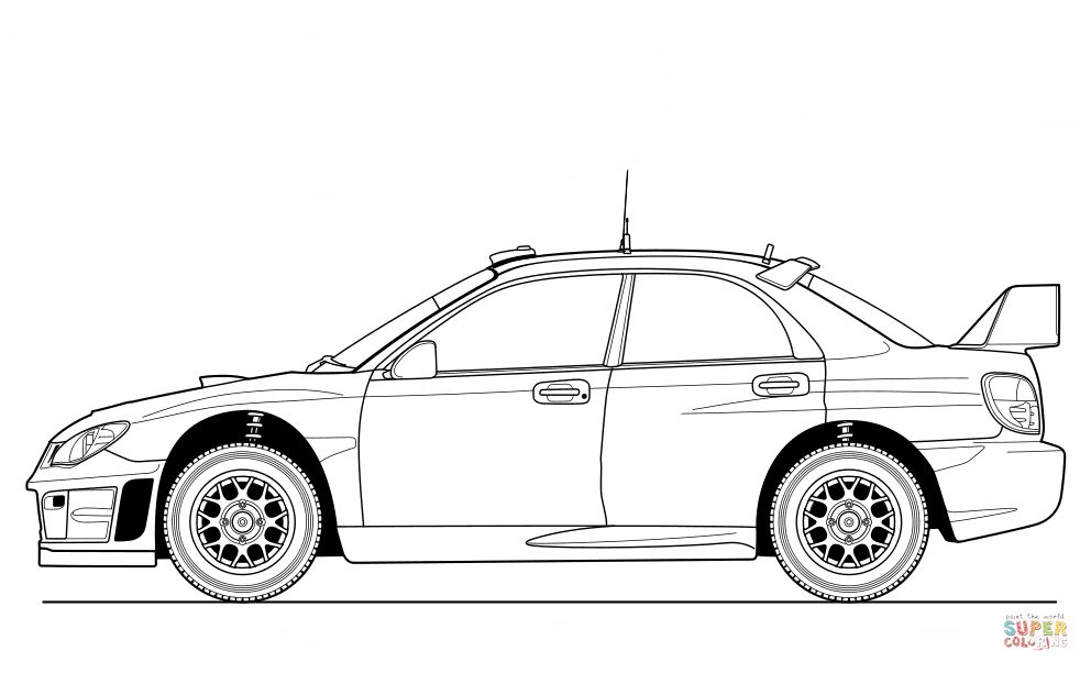 Çocuklar İçin Subaru Boyama Sayfaları 