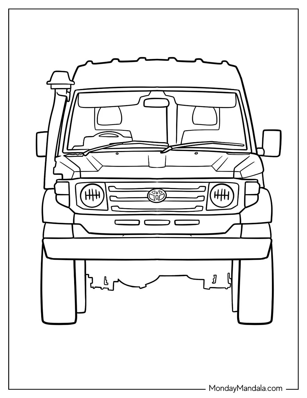 Çocuklar İçin Toyota Boyama Sayfaları 