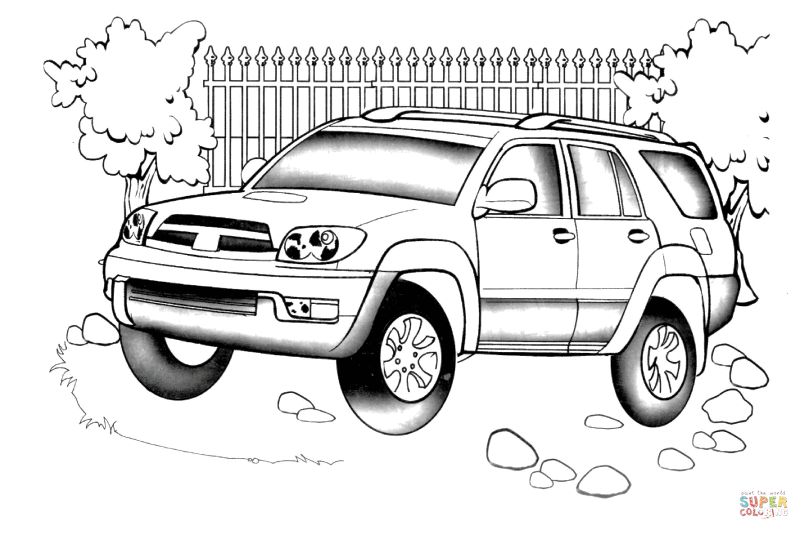 Çocuklar İçin Toyota Boyama Sayfaları 