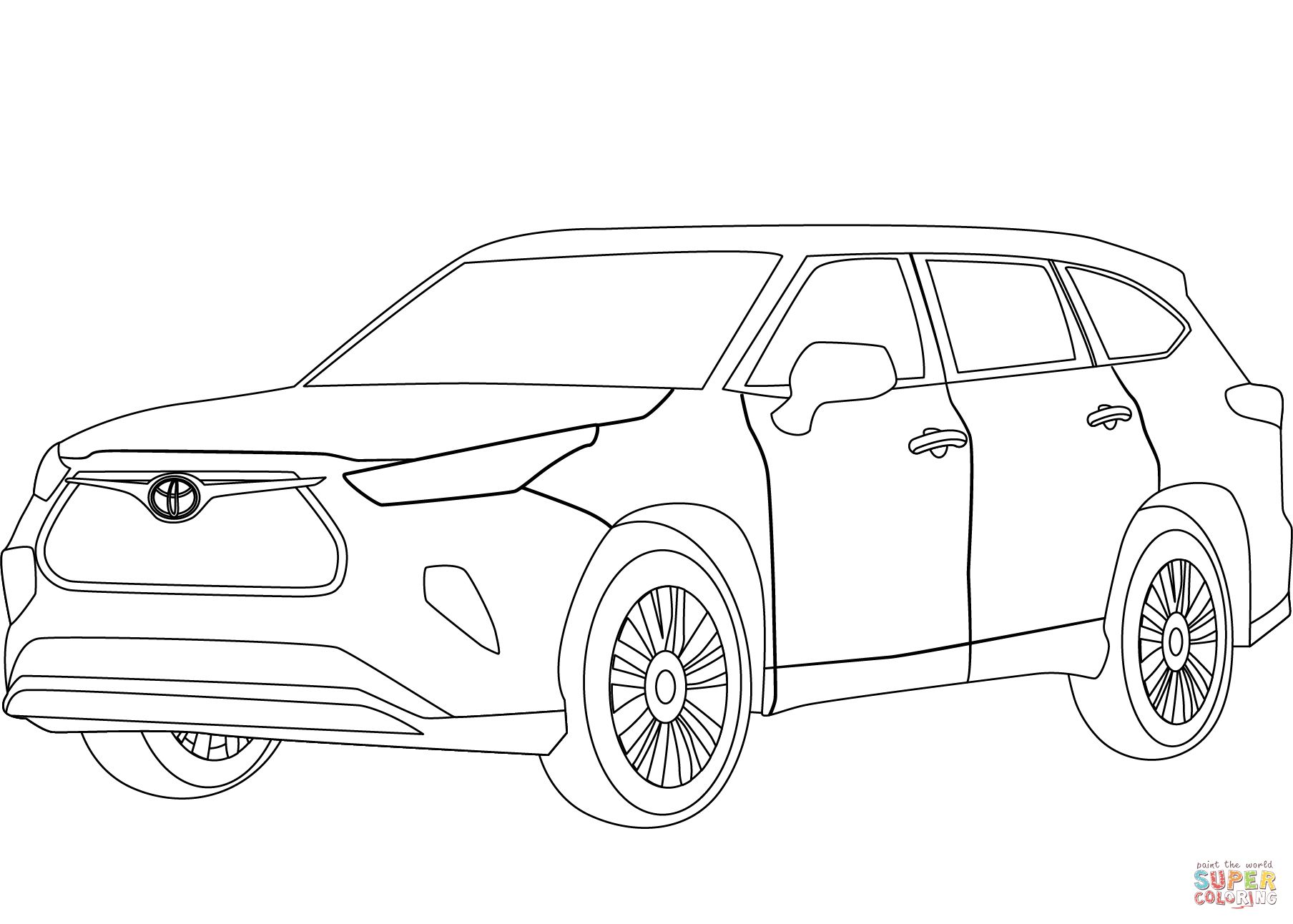 Çocuklar İçin Toyota Boyama Sayfaları 