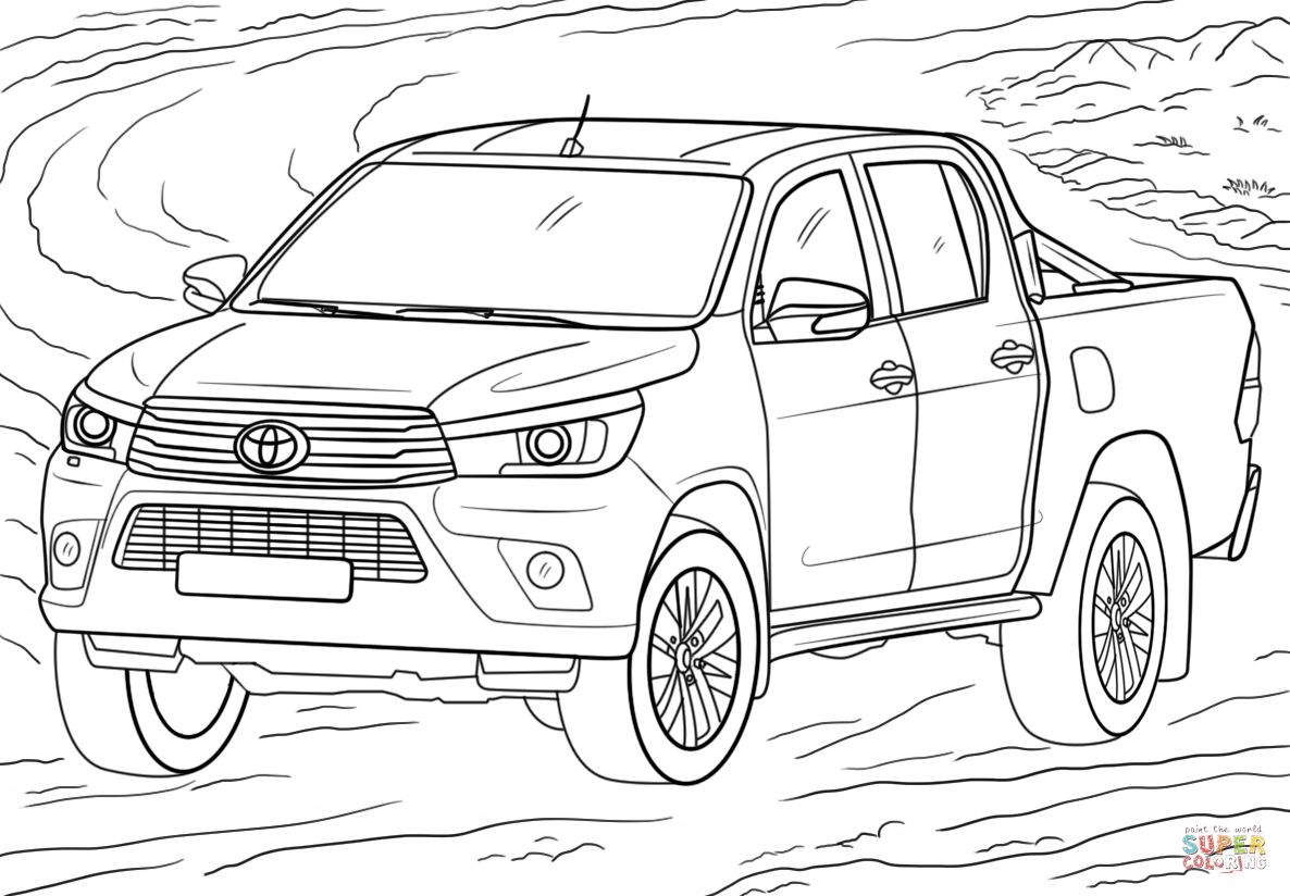 Çocuklar İçin Toyota Boyama Sayfaları 