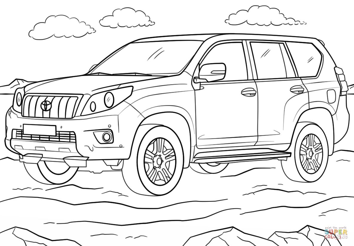 Çocuklar İçin Toyota Boyama Sayfaları 