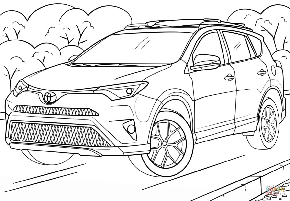 Çocuklar İçin Toyota Boyama Sayfaları 