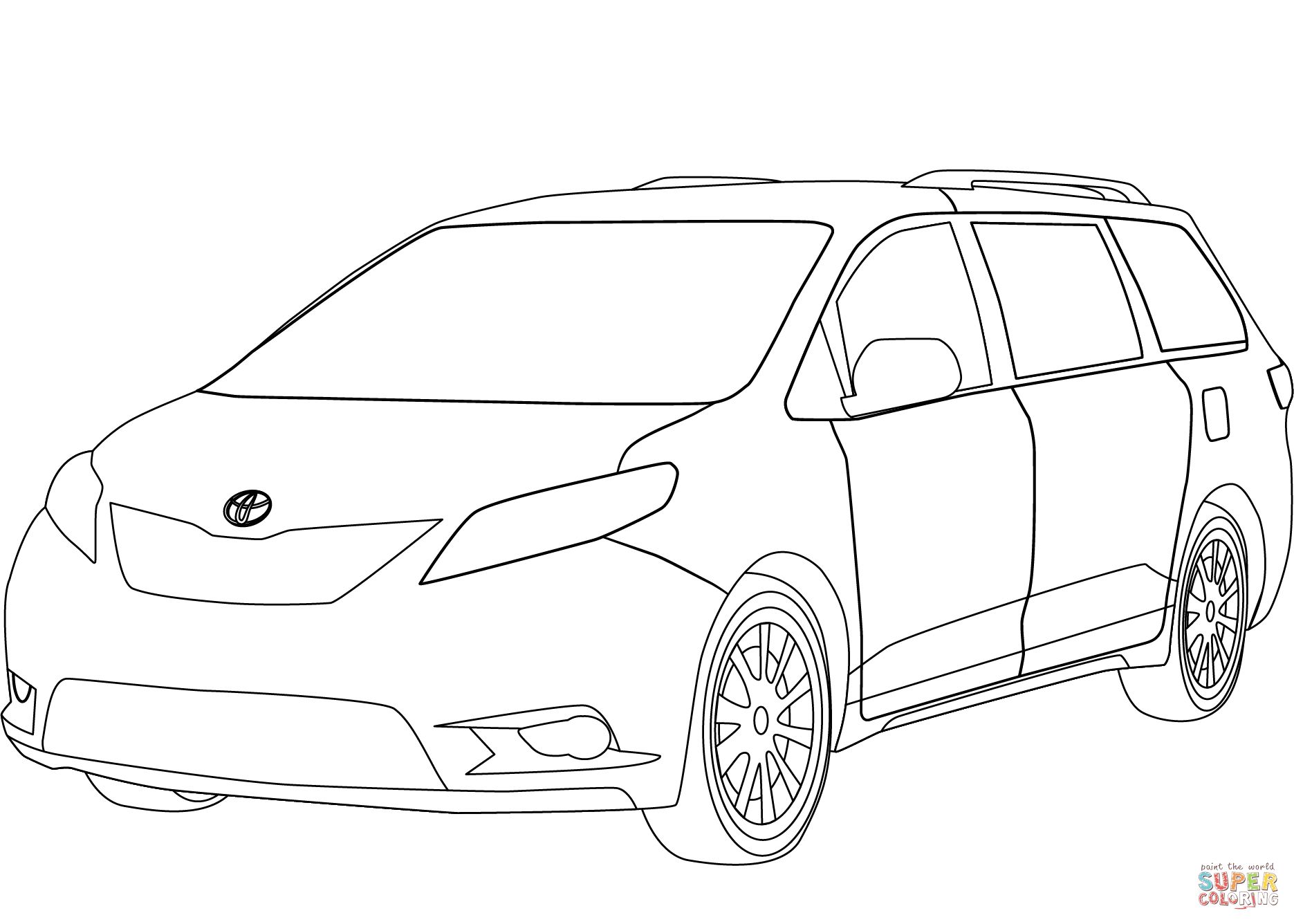 Çocuklar İçin Toyota Boyama Sayfaları 