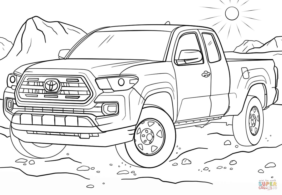 Çocuklar İçin Toyota Boyama Sayfaları 