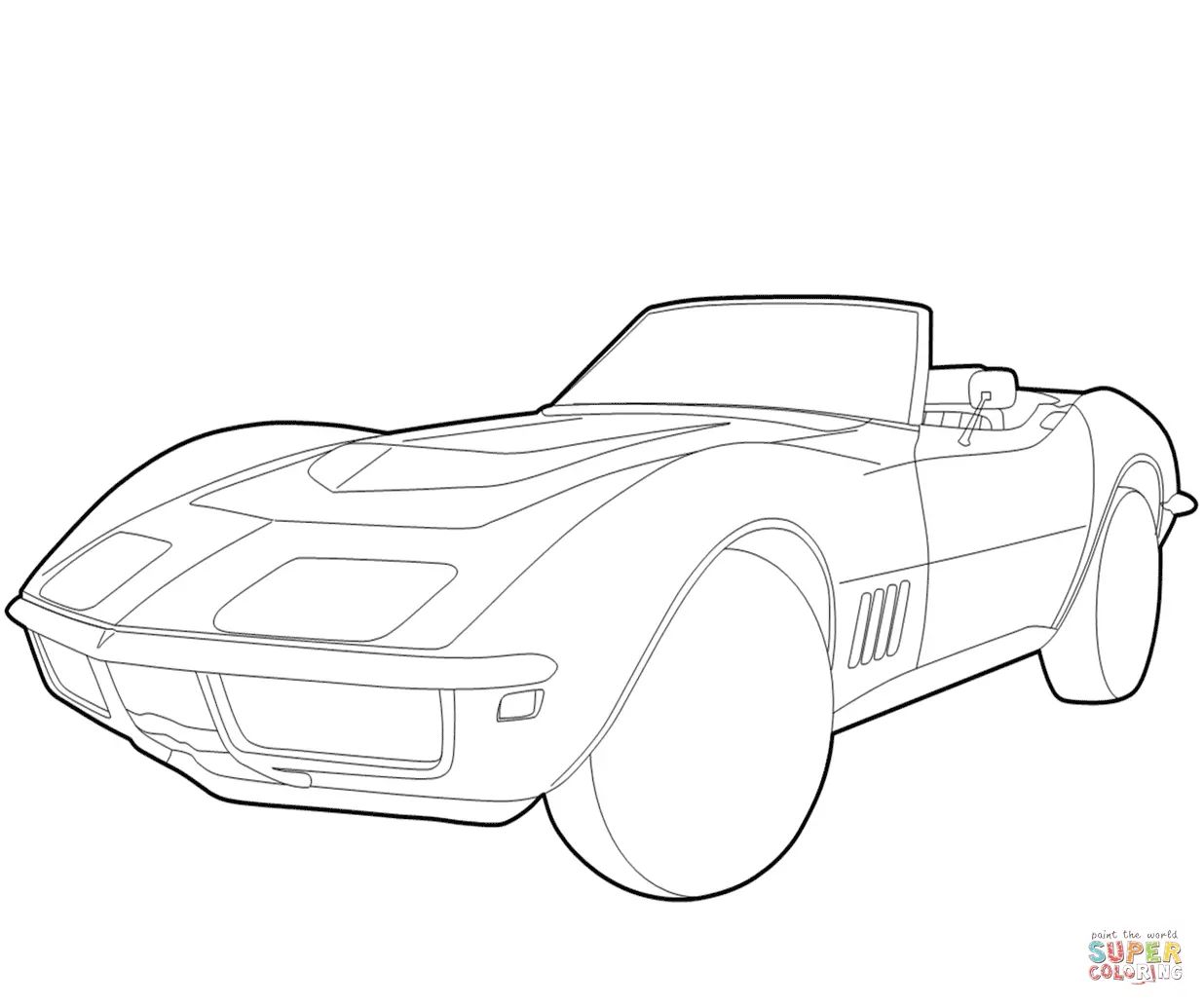 Çocuklar İçin corvette Boyama Sayfaları 