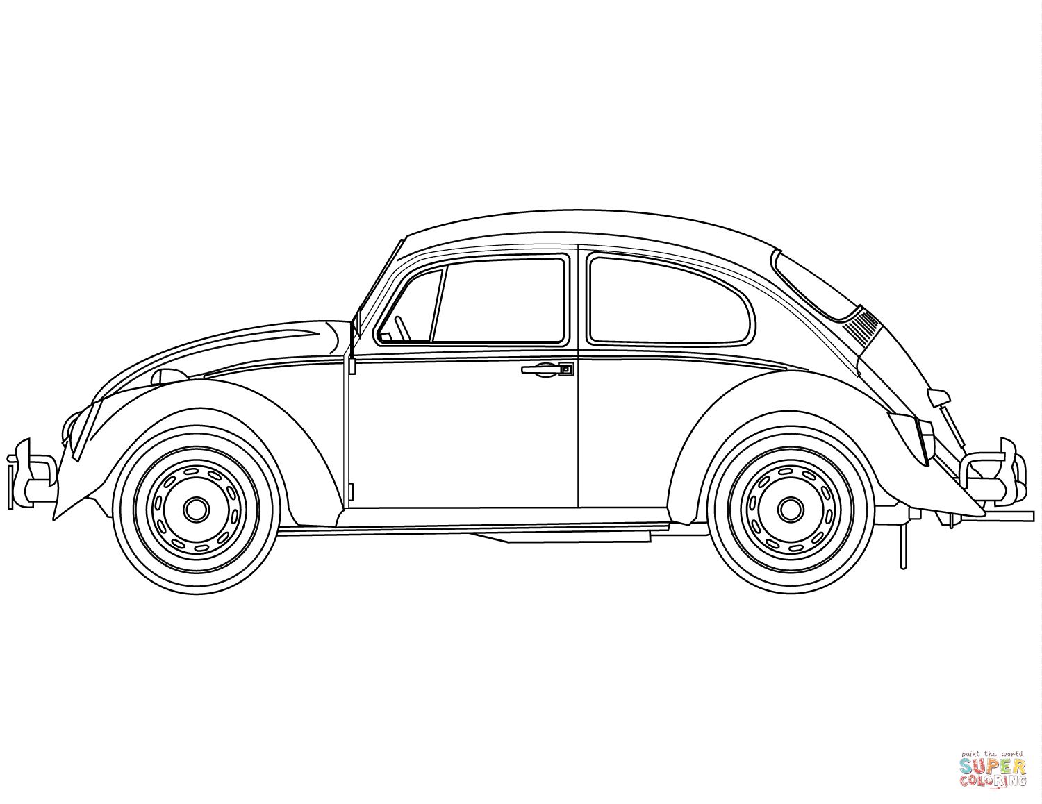 Çocuklar İçin Volkswagen Boyama Sayfaları 