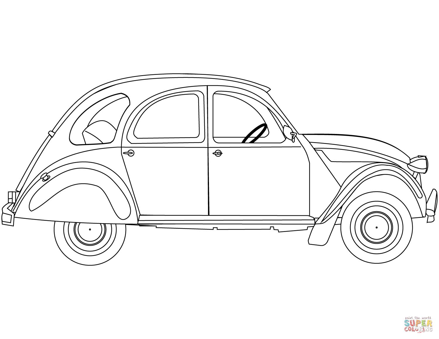 Çocuklar İçin Volkswagen Boyama Sayfaları 