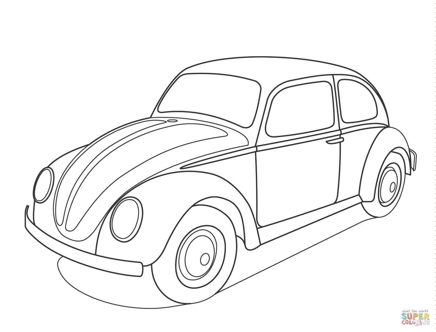 Çocuklar İçin Volkswagen Boyama Sayfaları 