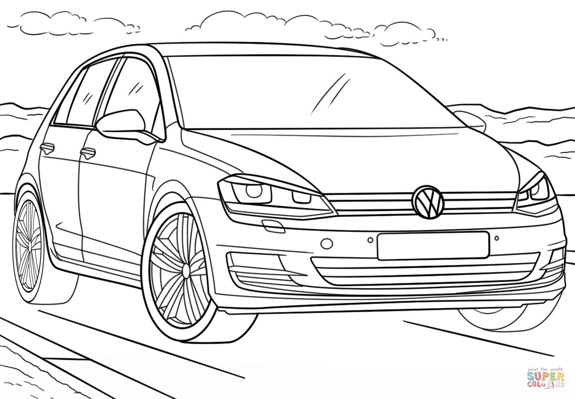 Çocuklar İçin Volkswagen Boyama Sayfaları 