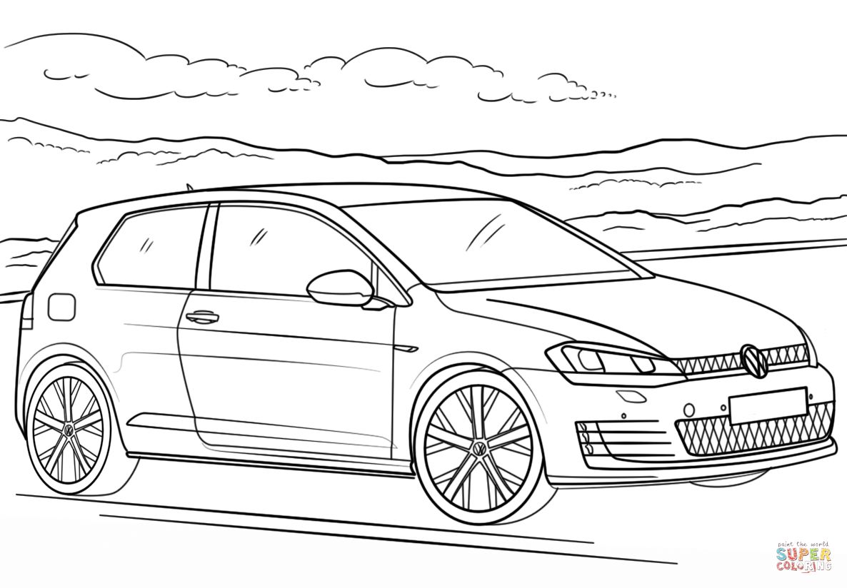 Çocuklar İçin Volkswagen Boyama Sayfaları 