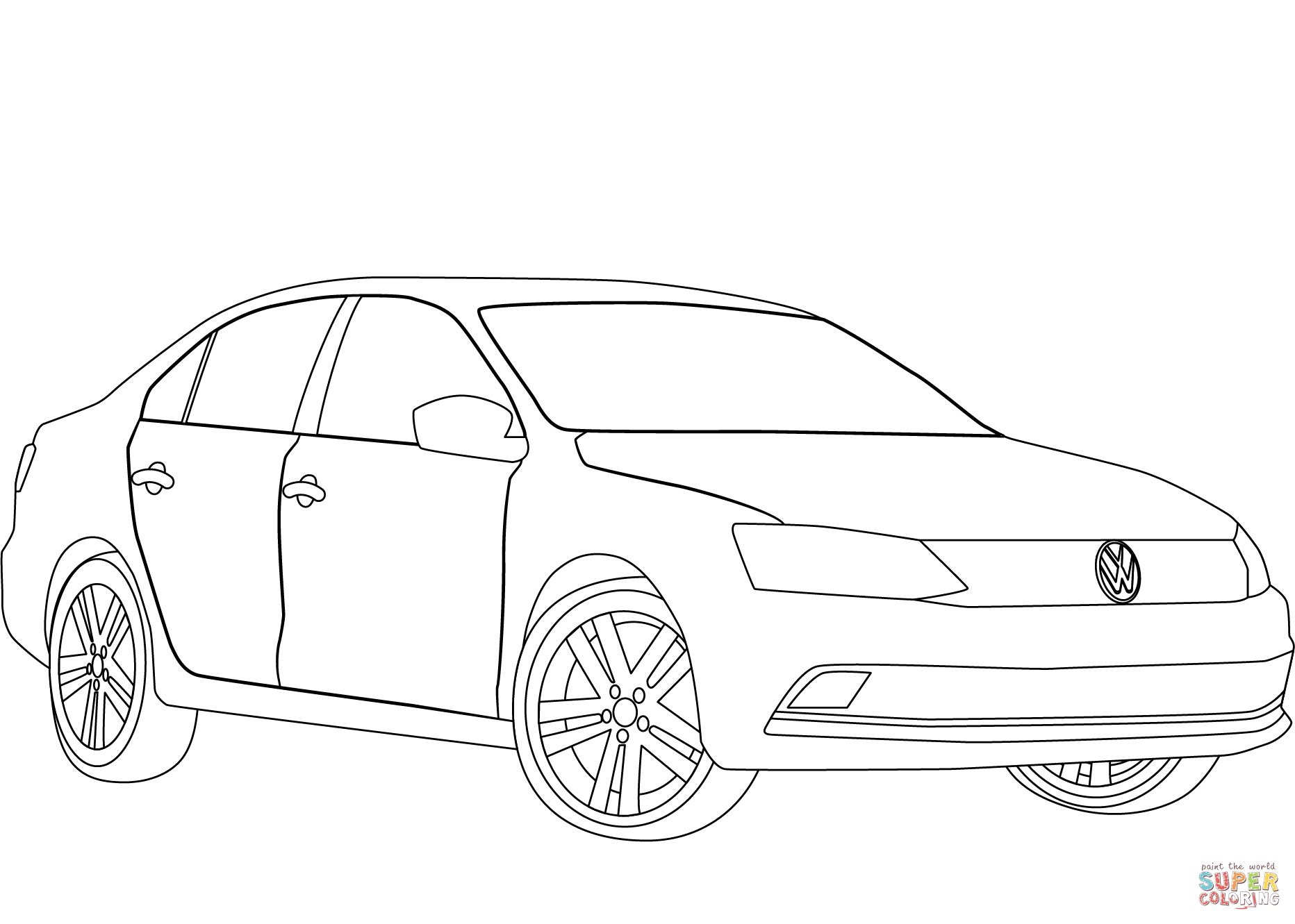 Çocuklar İçin Volkswagen Boyama Sayfaları 