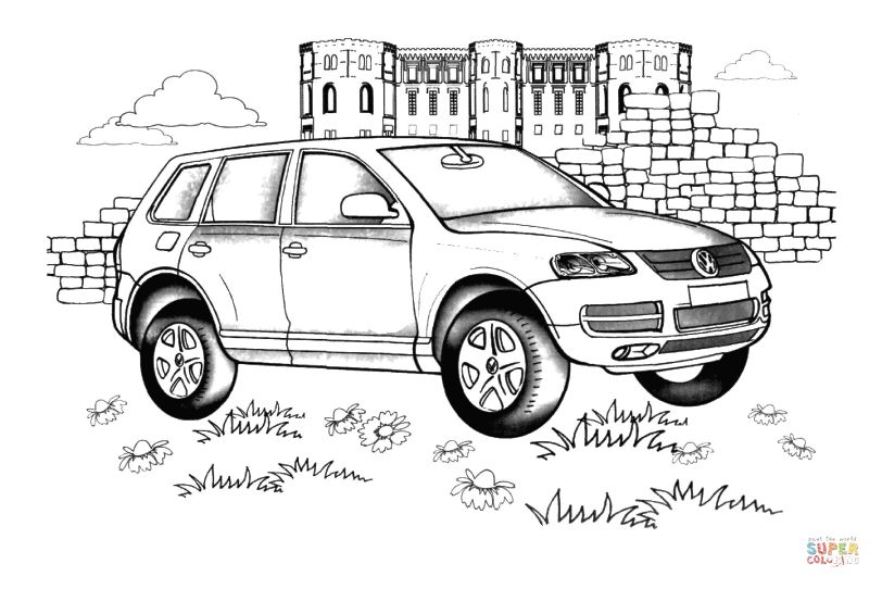Çocuklar İçin Volkswagen Boyama Sayfaları 
