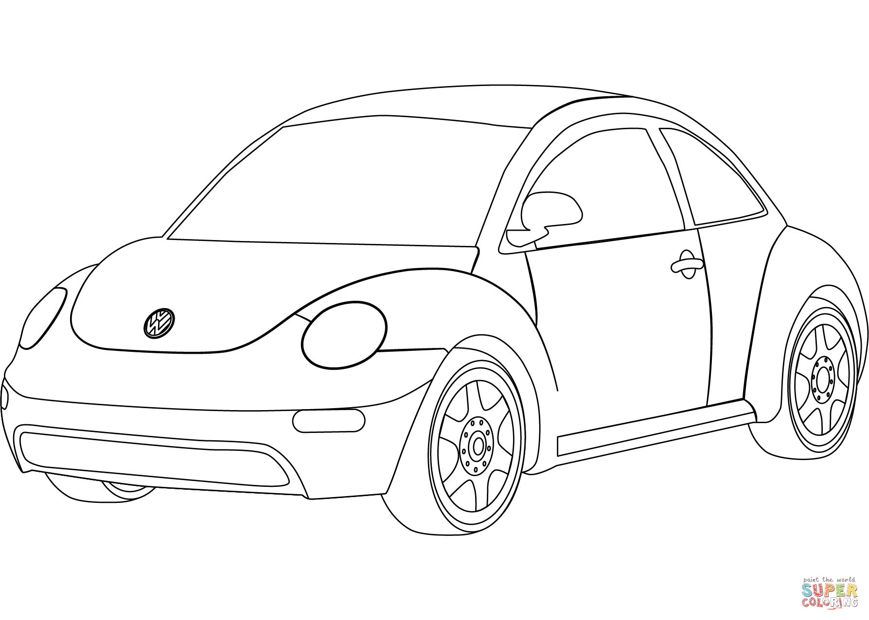 Çocuklar İçin Volkswagen Boyama Sayfaları 