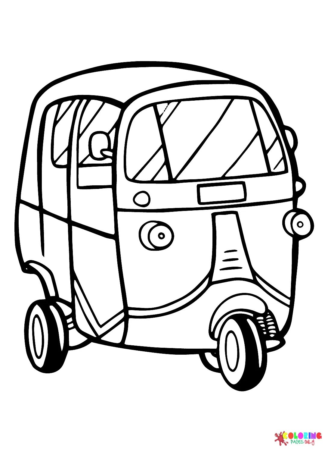 Çocuklar İçin üç-tekerli-bisiklet-motor Boyama Sayfaları 
