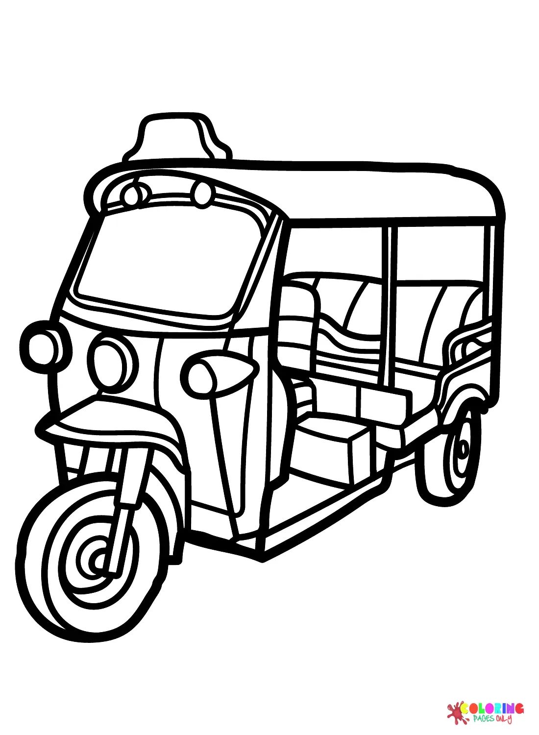 Çocuklar İçin üç-tekerli-bisiklet-motor Boyama Sayfaları 