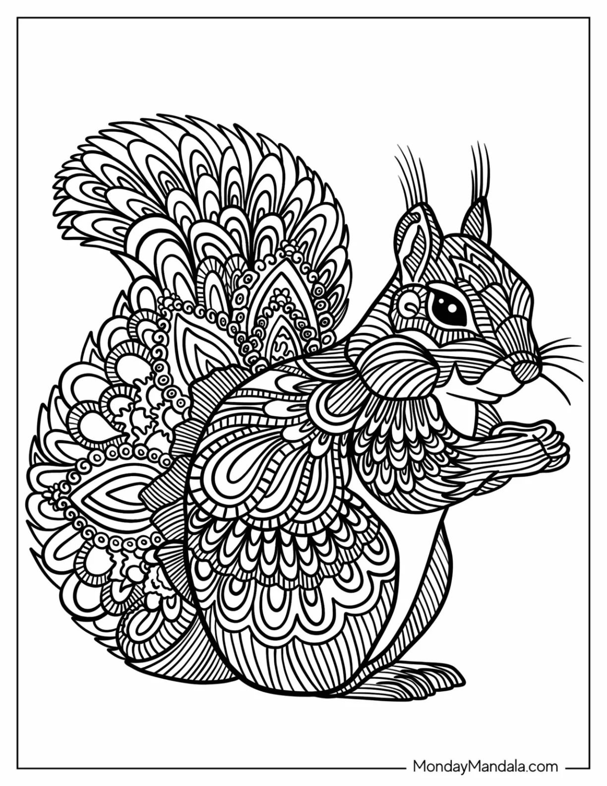 Çocuklar İçin  Yetişkinler için Animal-Mandala Boyama Sayfaları 